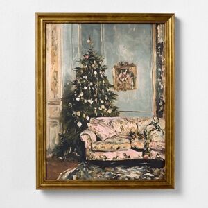 Studio McGee Moody Christmas Scene Framed Wall Art